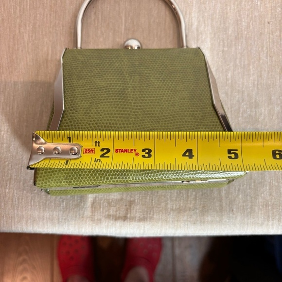 BIJOUX TERNER Faux Leather and Metal Hard Shell 3 Compartment Mini Handbag Purse - Picture 2 of 7